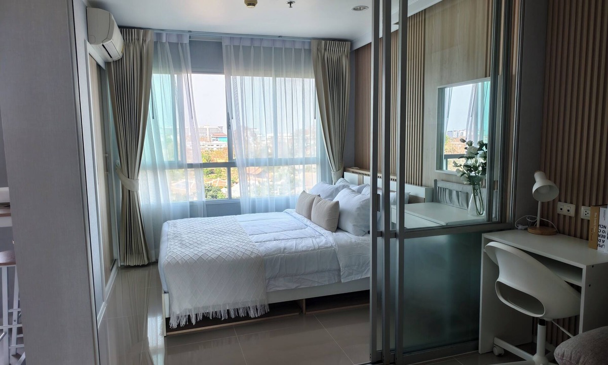 North Pattaya Condo | 1-bedroom side sea view 5mins to terminal 21 and Pattaya beach free wifi