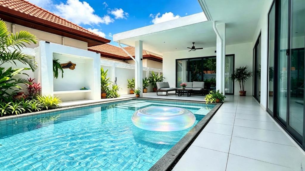 Pratumnak Hill Villa | Oceanfront Serene,3BR with Private Pool Villa,New Modern White