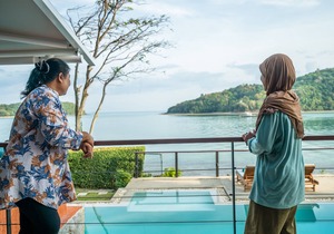 Oceanfront private pool villa with maid and cook