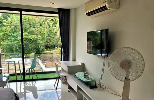 Wichit Apartment | Chic Studio Seaview Condo | GYM Kitchen Balcony