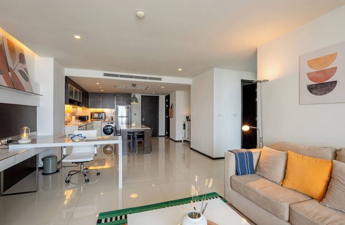 Sathorn Apartment | Midcentury 2BR apt w/WiFi, turntable, game console in CBD Bangkok