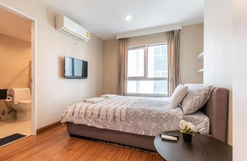 Rama 9 Apartment | MRT rame9 Jodd Fairs night market, walk for a few minutes, two bedrooms and two bathrooms