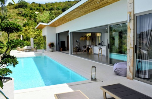 Bophut Hills Villa | New single storey villa with sea view, all comforts, close to research area.