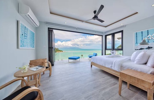 Plai Laem Resort | "Villa by the Bay" with panoramic view of Samrong Bay and Koh Phangan island.