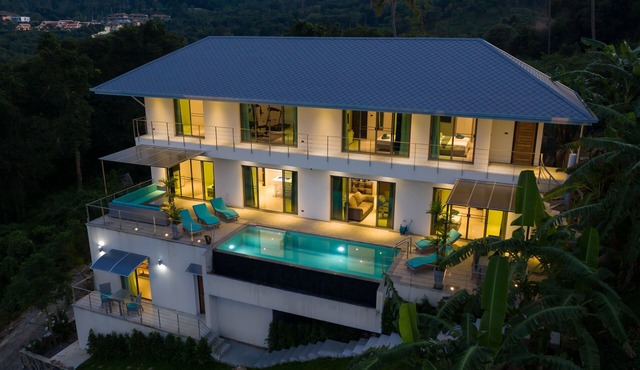 7 bedroom villa with sea view and view of Samui elephant Haven elephant