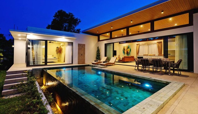 Modern 3-bedroom private pool villa with sun terrace near Fisherman`s Village, Bophut, Koh Samui