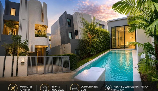Modern Pool Villa Near BKK Airport 6 Guests