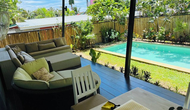 Private Tropical Family Pool Villa Near the Beach
