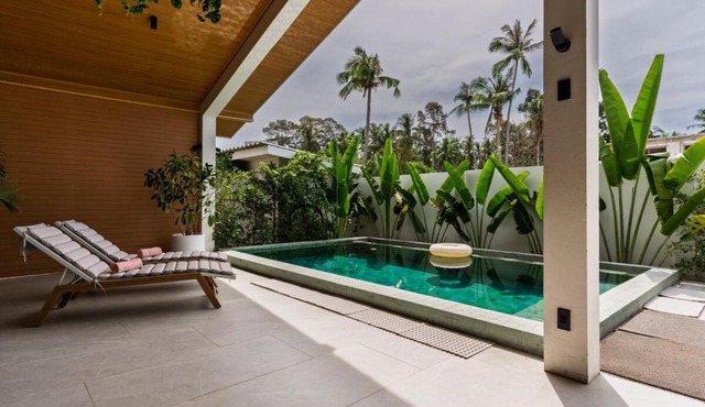 Stylish 2BR villa with Pool, Srithanu, 5min to the beach