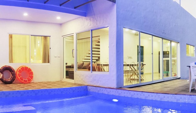 The villa seamlessly blends modern design, refined aesthetics and serene comfort