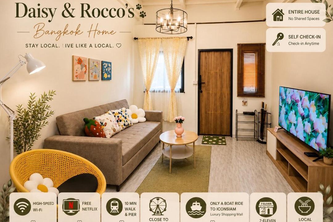 Yan Nawa House | 3-Story House, 2-Bedroom Near BTS and Sathorn Pier, Daisy and Rocco's