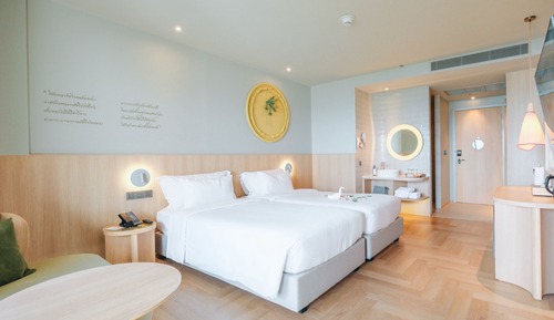Executive Twin Room, 2 Twin Beds, Ocean View, Garden Area (Balcony)