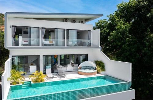 Bophut Hills Villa | Stunning X Space Villa Sea View Infinity Pool