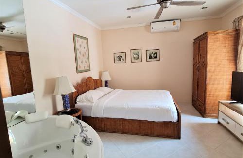 Jomtien Hotel | BUTTERFLY GARDEN BOUTIQUE RESIDENCE by Luxury View EX LG Apts and Villas, A Lifestyle Destination 1 to 3 bedroom units 110 to 190 sqmtr, 2 FULL Bathrooms, Rain shower, Complete kitchen, FREE Fast Fiber WIFI, 55" SMART TVs, 24-7 Staff, SPA BATH, FREE BBQ
