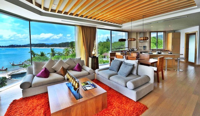 Luxurious Seafront 2 brm Penthouse with Spectacular views / unique design in Thalang