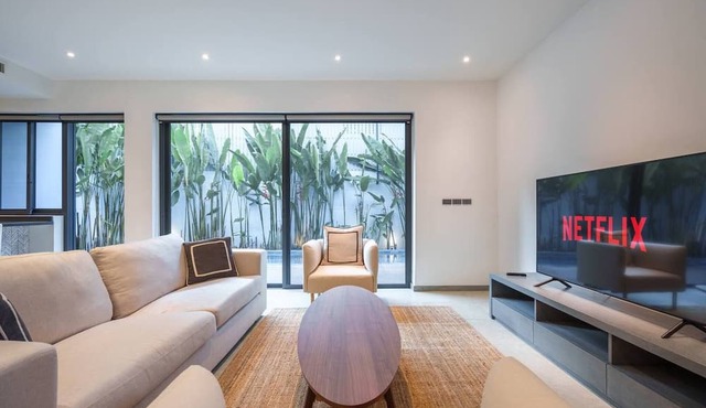 Monochrome designer pool Villa