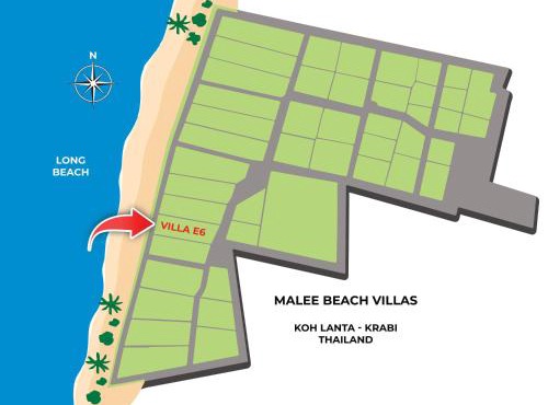 Beachfront! 4 Bedrooms - Malee Beach Villa E6 in Phra Ae beach