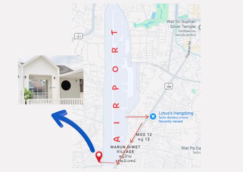 3BR White House 10 Min to Chiang Mai Airport in Chiang Mai