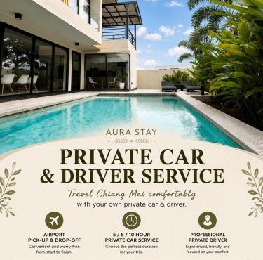 AURA STAY-Cozy Pool Villa Walk to Kad Farang in Ban Chang Kham